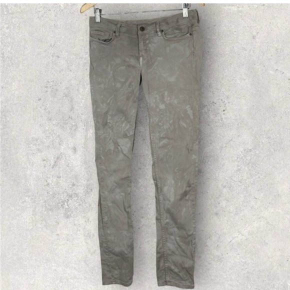 Rare All Saints Spitalfields Light Grey Bleach Splatter Grey Jeans Size 29 x 32 - Picture 1 of 12